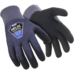 Cut-Resistant Gloves: ANSI Cut A3, Nitrile Blue & Black, Palm & Fingers Coated, HPPE Back