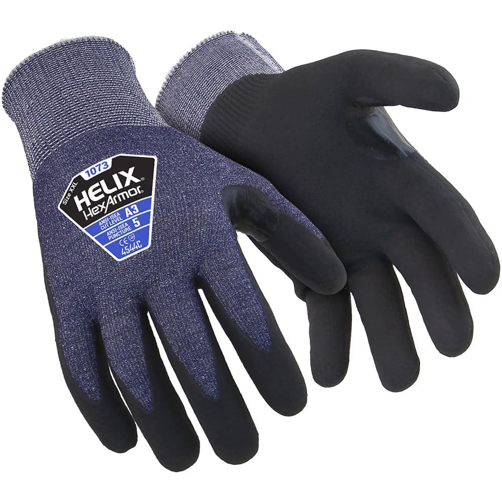 HexArmor - Cut & Puncture Resistant Gloves ANSI/ISEA Cut Resistance Level: A3 Coated Area: Palm & Fingers - Exact Industrial Supply