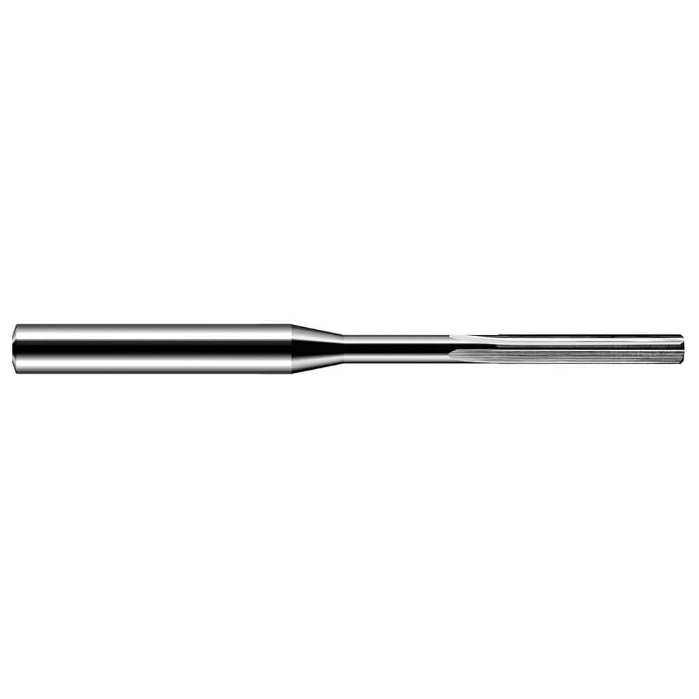 Chucking Reamer: 0.0455″ Dia, 2″ OAL, 5/16″ Flute Length, Straight Shank, Solid Carbide 4 Flute