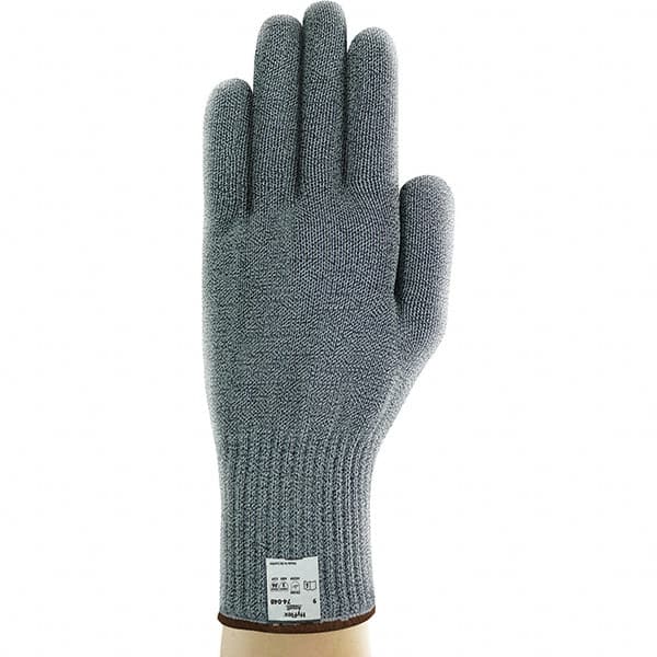 Cut & Abrasion-Resistant Gloves: Size S, ANSI Cut A6, Dyneema Gray, 10″ OAL, FDA Approved, ANSI Abrasion 4