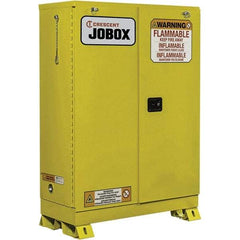 Jobox - Safety Cabinets   Hazardous Chemical Type: Flammable and Combustible Liquids    Color: Yellow - Exact Industrial Supply