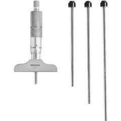 0-4″ Measuring Range - Ratchet Thimble - Depth Micrometer - Exact Industrial Supply