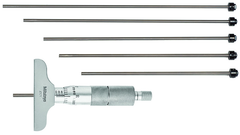 0 - 6'' Measuring Range - Ratchet Thimble - Depth Micrometer - Exact Industrial Supply