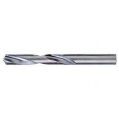 #41 Dia. × 0.096″ Shank × 1″ Flute Length × 2″ OAL, 118°, Bright, 2xD Flute, Round Solid Carbide Drill - Exact Industrial Supply