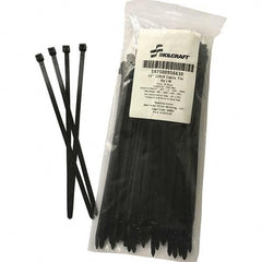 Ability One - Cable Ties; Cable Tie Type: Standard Cable Tie ; Material: Plastic Pulyhexamethylene Adipamide ; Color: Black ; Overall Length (Decimal Inch): 12.0000 ; Maximum Bundle Diameter (Inch): 3 ; Tensile Strength (Lb.): 120 - Exact Industrial Supply