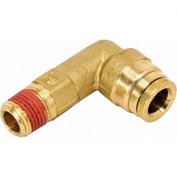 Parker - Metal Push-To-Connect Tube Fittings Type: 90 Degree Elbow Tube Outside Diameter (Inch): 0.625 - Exact Industrial Supply