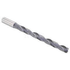 Jobber Length Drill Bit: 0.6719″ Dia, 140 °, Solid Carbide TiAlN Finish, 9.34″ OAL, Right Hand Cut, Helical Flute, Straight-Cylindrical Shank, Series ASC 320