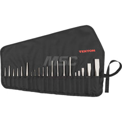 Punch and Chisel Set, 20-Piece (Center, Solid, Pin, Chisel) Pouch