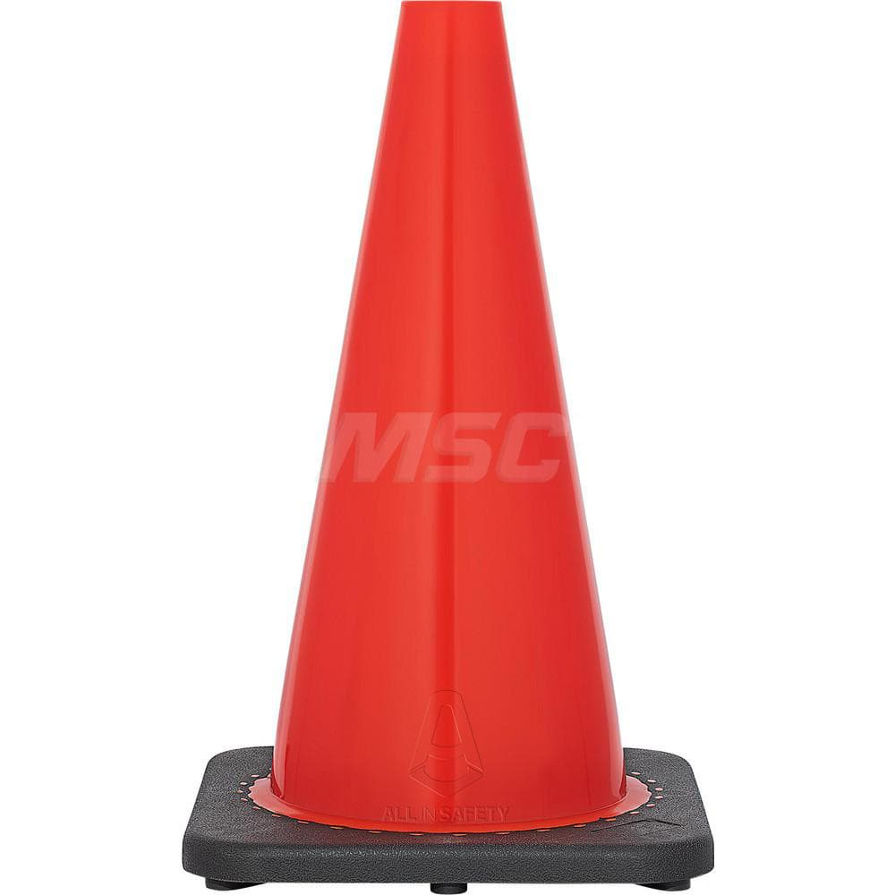 Orange Traffic Cone with Base &  PVC Cone, Recycled PVC Base