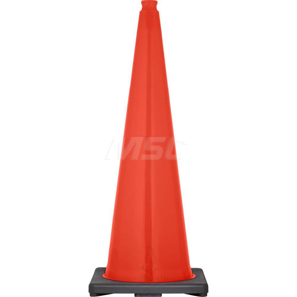 Orange Traffic Cone with Base &  PVC Cone, Recycled PVC Base