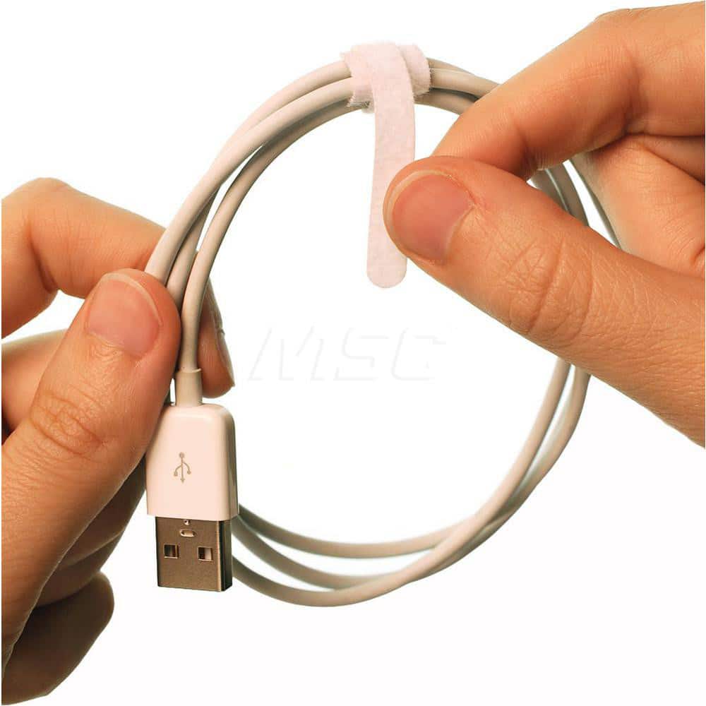 Cable Tie: 0.46″ Long, Black, Nylon & Polyethylene, Reusable