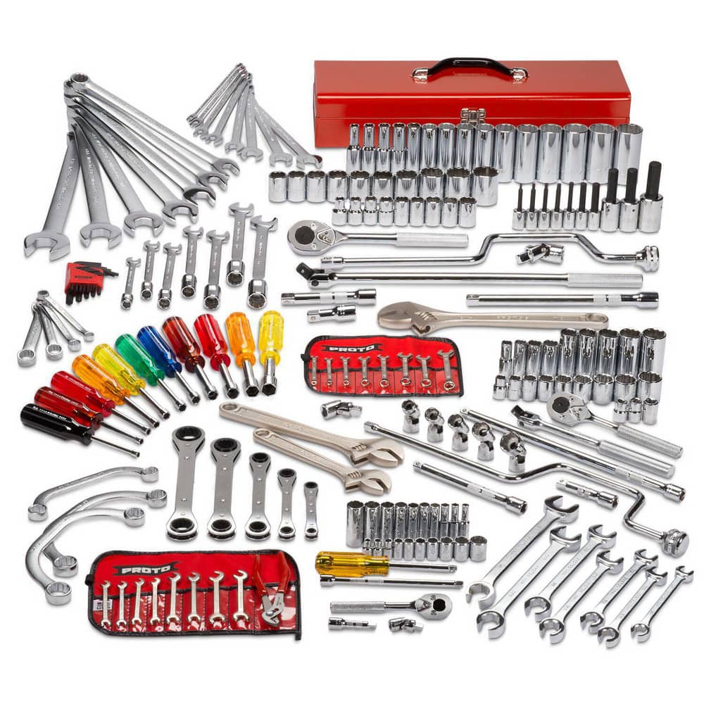 Combination Hand Tool Sets; Set Type: Master Tool Set; Container Type: Chest; Measurement Type: Inch & Metric; Container Material: Aluminum; Drive Size: 1/2; 1/4; 3/8; Insulated: No; Case Type: Top Chest; Contents: Classic Pear Head: 5 in; 1/4 in; Socket