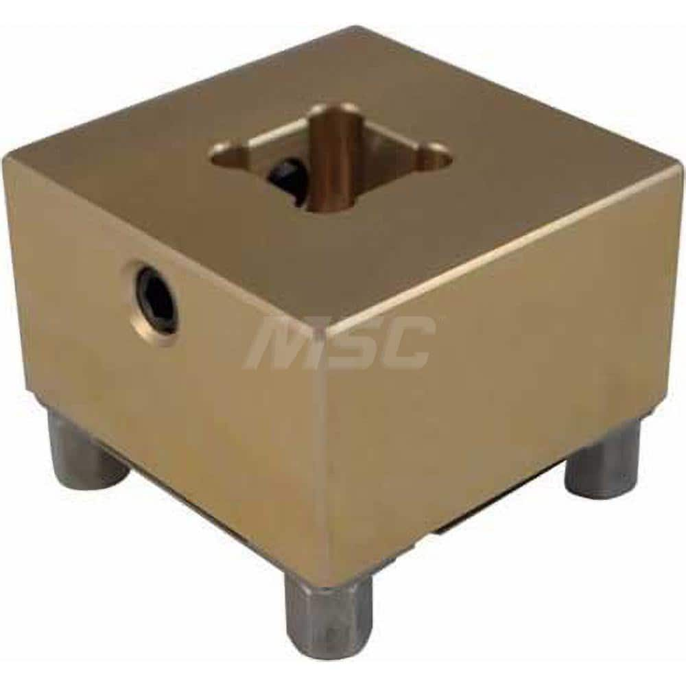 EDM Electrode Holders; System Compatibility: Erowa ITS; Holder Size: S15; Maximum Electrode Size (mm): 15; Electrode Shape Compatibility: Square/Round; Material: Brass; Flushing Duct: Yes; With Plate: Yes; Hardened: Yes; For Use With: Erowa/RHS ITS; Serie