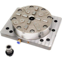 EDM Chucks; Chuck Size: 160mm x 160mm; System Compatibility: Macromagnum; System 3R; Actuation Type: Pneumatic; Material: Stainless Steel; CNC Base: Yes; EDM Base: Yes; Clamping Force (N): 5000.00; Series/List: RHS Macro