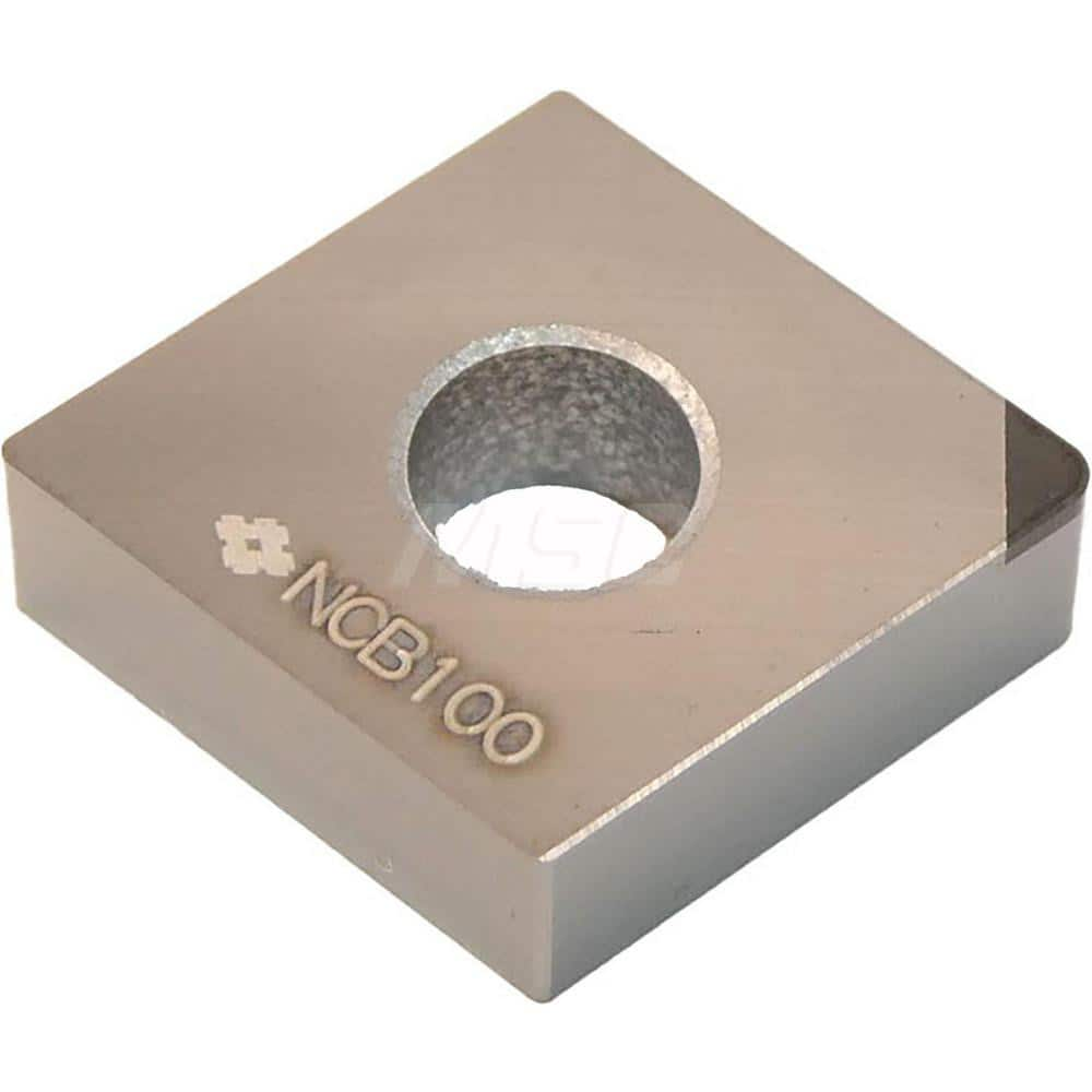 Turning Insert:  NUCNGA433 NCB100,  Cubic Boron Nitride Uncoated Finish,  Neutral,  0.0906″ Long,  0.0472″ Corner Radius,  80.0 &deg N/A Diamond,  Series  NCB100