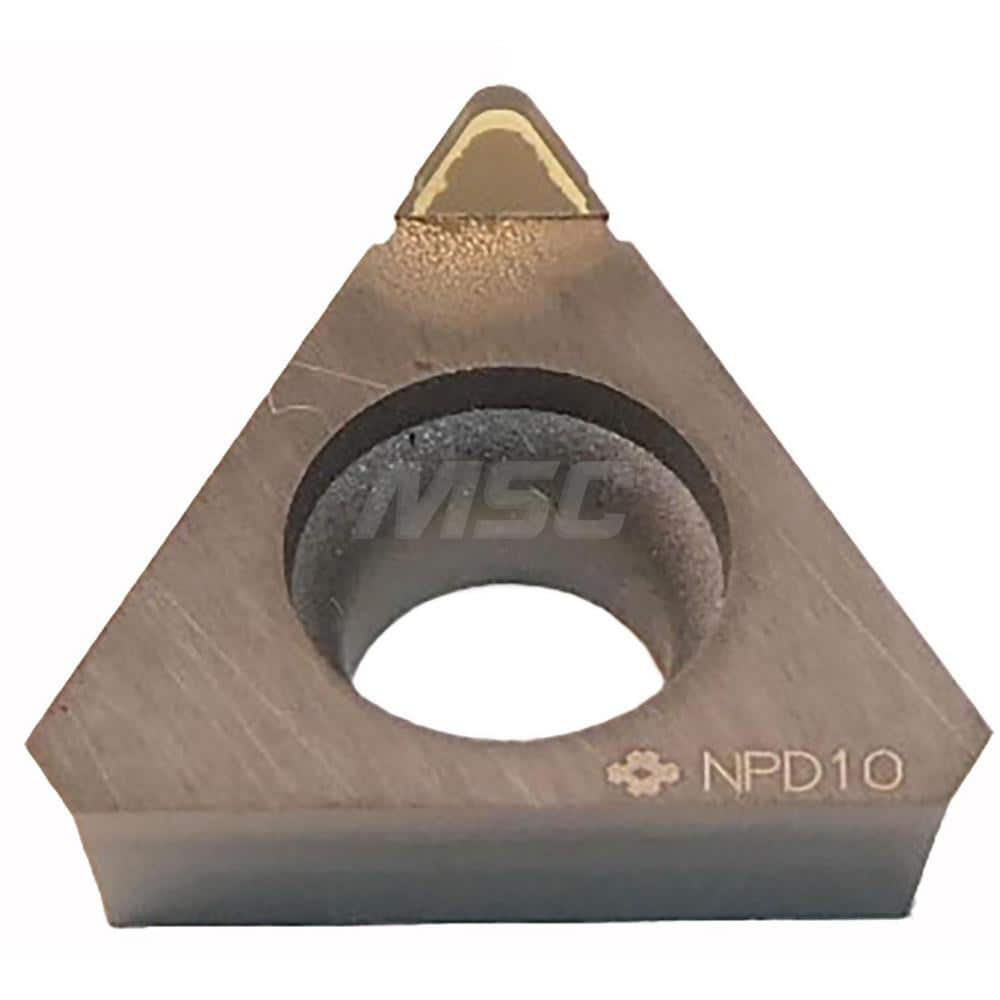 Turning Insert:  TPMA331RH NPD10,  Polycrystalline Diamond Uncoated Finish,  Neutral,  0.0866″ Long,  0.0157″ Corner Radius,  60.0 &deg N/A Triangle,  Series  NPD10