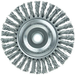 Mini Roughneck 4″ Stringer Bead Wheel, .020″ Steel Fill, 1/2″-3/8″ Arbor Hole - Exact Industrial Supply