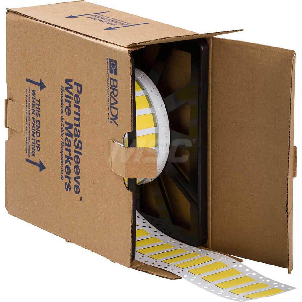 Wire Marker Tag Tape & Dispensers; Wire Marker Tape/Dispenser Type: Cable Wrap Sheet Labels; Tape Style: Printable; Tape Material: Polyolefin; Background Color: Yellow; Maximum Operating Temperature (F): 275; Minimum Operating Temperature (F): -67