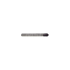 Chamfer Mill: 10 mm Dia, 4 Flutes, Solid Carbide, Corner Chamfer End 72 mm OAL, 10 mm Shank Dia, Nano-Si Coated