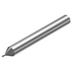 R216.32-00830-AE08G 1620 0.8mm 2 FL Solid Carbide End Mill - Corner Radius w/Cylindrical Shank - Exact Industrial Supply