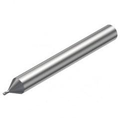 R216.32-01030-AE10G 1620 1mm 2 FL Solid Carbide End Mill - Corner Radius w/Cylindrical Shank - Exact Industrial Supply