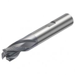 R216.33-20030-BS20K 1640 20mm 3 FL Solid Carbide End Mill - Corner chamfer w/Weldon Shank - Exact Industrial Supply