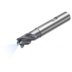 R215.34C08040-DS09K 1640 8mm 4 FL Solid Carbide End Mill - Corner Radius w/Cylindrical - Neck Shank - Exact Industrial Supply