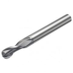 R216.42-16030-AK32G 1620 16mm 2 FL Solid Carbide Ball Nose End Mill w/Cylindrical Shank - Exact Industrial Supply