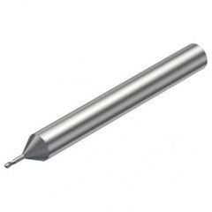 R216.42-00630-AO06G 1620 0.6mm 2 FL Solid Carbide Ball Nose End Mill w/Cylindrical Shank - Exact Industrial Supply
