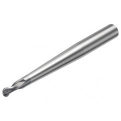 R216.42-02030-AP20G 1620 2mm 2 FL Solid Carbide Ball Nose End Mill w/Cylindrical Shank - Exact Industrial Supply