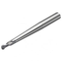 R216.42-02030-AP20G 1620 2mm 2 FL Solid Carbide Ball Nose End Mill w/Cylindrical Shank - Exact Industrial Supply