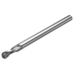 R216.42-03030-AQ05G P10 3mm 2 FL Solid Carbide Ball Nose End Mill w/Cylindrical Shank - Exact Industrial Supply
