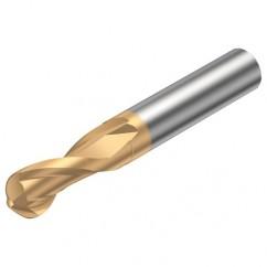 R216.42-10030-AS15G 1700 10mm 2 FL Solid Carbide ball nose endmill w/Cylindrical Shank - Exact Industrial Supply