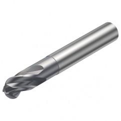 R216.44-10030-AI10G 1610 10mm 4 FL Solid Carbide Ball Nose End Mill w/Cylindrical Shank - Exact Industrial Supply