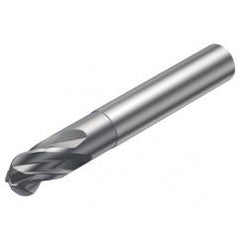 R216.44-12030-AI12G 1610 12mm 4 FL Solid Carbide Ball Nose End Mill w/Cylindrical Shank - Exact Industrial Supply