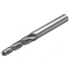 R216.54-12040RAL42G 1620 12mm 4 FL Solid Carbide Conical Ball Nose End Mill w/Cylindrical Shank - Exact Industrial Supply