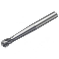 R216.64-16030-AO15G 1610 16mm 4 FL Solid Carbide Ball Nose End Mill spherical design w/Cylindrical Shank - Exact Industrial Supply