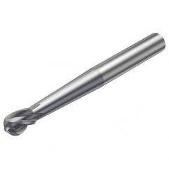 R216.64-08030-AO09G 1610 8mm 4 FL Solid Carbide Ball Nose End Mill spherical design w/Cylindrical Shank - Exact Industrial Supply