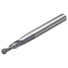 R216.53-04040RAL40G 1620 4mm 3 FL Solid Carbide Conical Ball Nose End Mill w/Cylindrical Shank - Exact Industrial Supply
