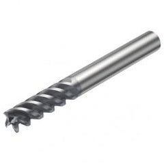 RA216.24-4050BAK20P 1630 15.875mm 4 FL Solid Carbide End Mill - Corner Radius w/Cylindrical Shank - Exact Industrial Supply