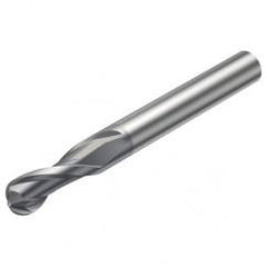 RA216.42-1630-AK08G 1610 6.35mm 2 FL Solid Carbide Ball Nose End Mill w/Cylindrical Shank - Exact Industrial Supply