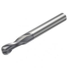 RA216.42-3230-AK16G 1610 12.7mm 2 FL Solid Carbide Ball Nose End Mill w/Cylindrical Shank - Exact Industrial Supply