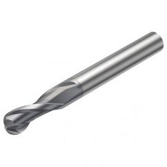 RA216.42-2430-AK12G 1610 9.525mm 2 FL Solid Carbide Ball Nose End Mill w/Cylindrical Shank - Exact Industrial Supply