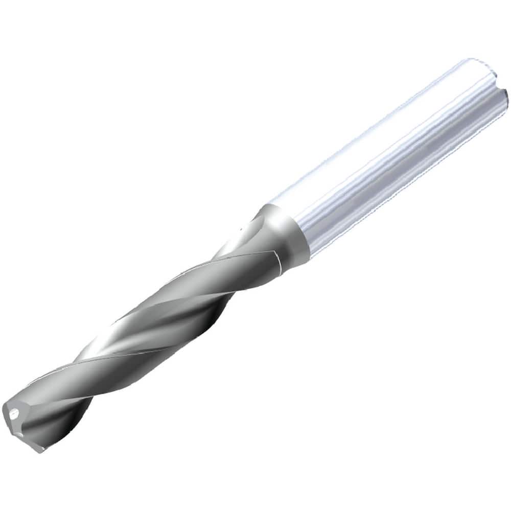 Screw Machine Length Drill Bit: 138 °, Solid Carbide Coated, Right Hand Cut, Helical Flute, Straight-Cylindrical Shank, Series B951