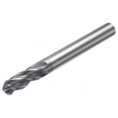 1B240-0318-XA 1630 3.18mm 4 FL Ballnose w/Cylindrical Shank - Exact Industrial Supply