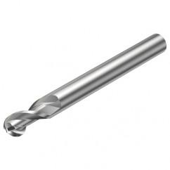 2B320-0600-NG H10F 6mm 2 FL Ballnose w/Reduced Cylindrical .3mm/.012 smaller than Cutting Diameter Shank - Exact Industrial Supply