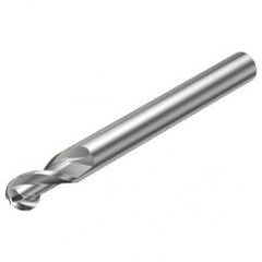2B320-0300-NG H10F 3mm 2 FL Ballnose w/Reduced Cylindrical .3mm/.012 smaller than Cutting Diameter Shank - Exact Industrial Supply