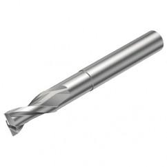 2P120-0500-NC H10F 5mm FL Straight Center Cut w/Cylindrical with Neck Shank - Exact Industrial Supply