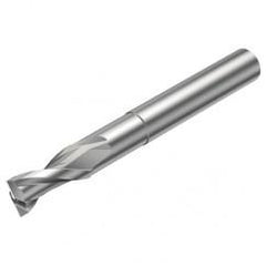 2P120-0300-NC H10F 3mm FL Straight Center Cut w/Cylindrical with Neck Shank - Exact Industrial Supply