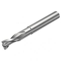 2P122-0500-NC H10F 5mm FL Straight Center Cut w/Cylindrical with Neck Shank - Exact Industrial Supply